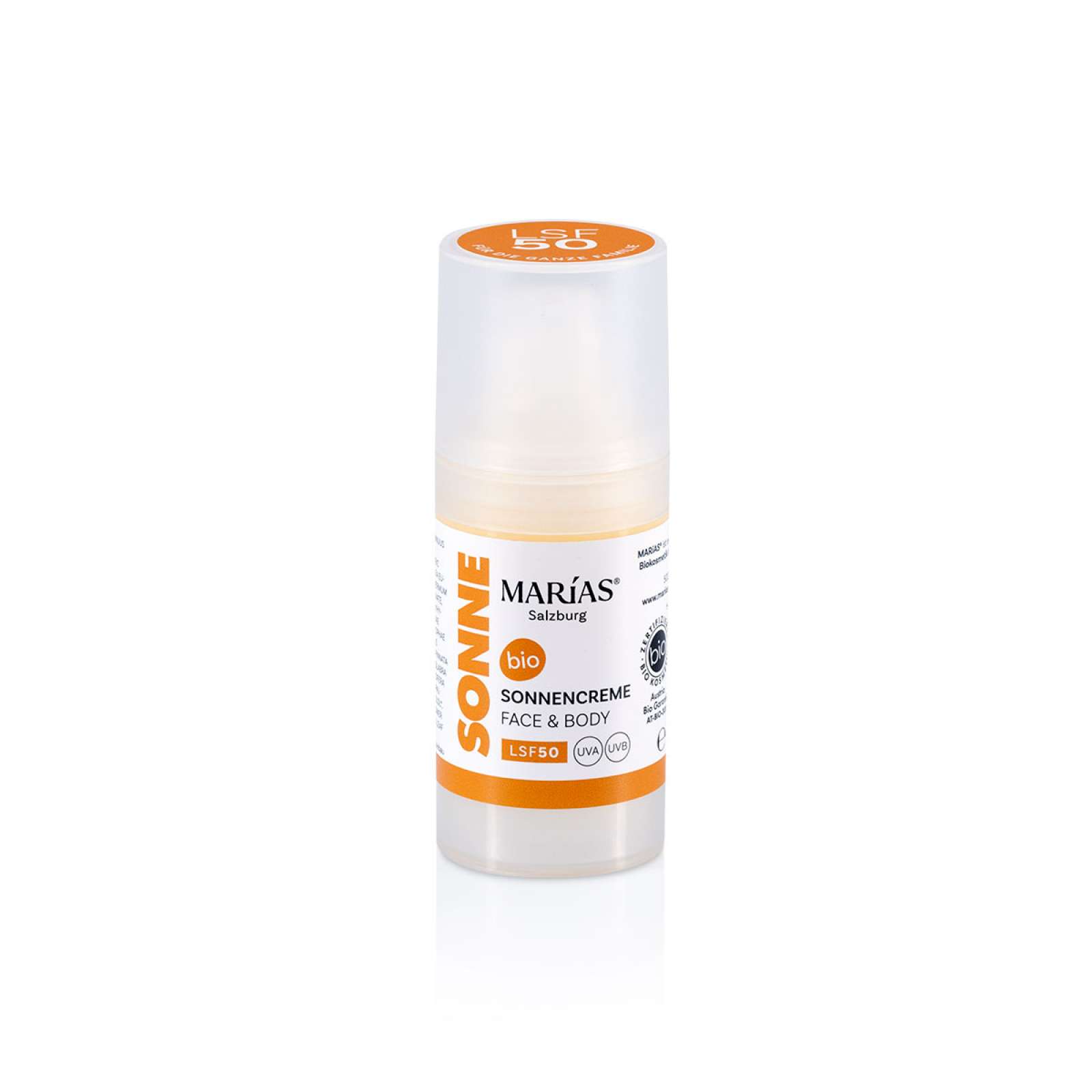 ORGANIC SUN Sonnencreme Face & Body LSF 50, 15 ml
